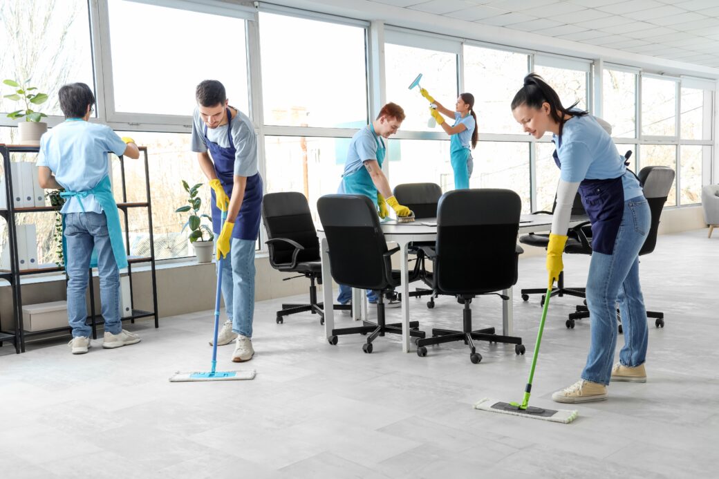 What Is The First Step Of Cleaning An Office?