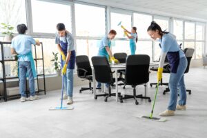 What Is The First Step Of Cleaning An Office?